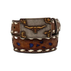 M&F Genuine Leather W/Blue Underlay