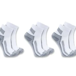 Carhartt Force Mens Midweight Quarter Sock - 3 Pack