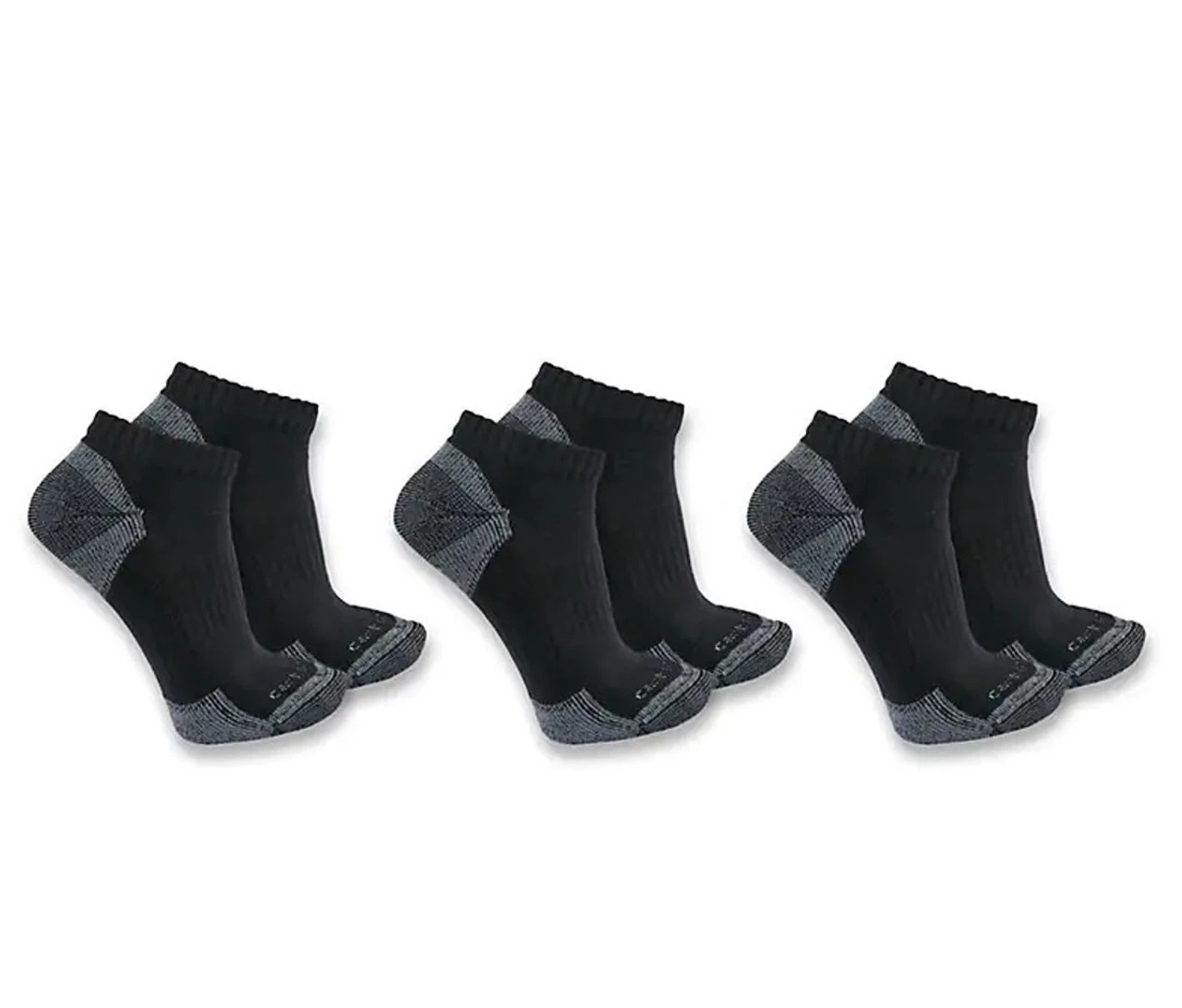 Carhartt Mens Midweight Cotton Blend Low Cut Sock - 3 Pack 3 Carhartt Mens Midweight Cotton Blend Low Cut Sock - 3 Pack - Image 3