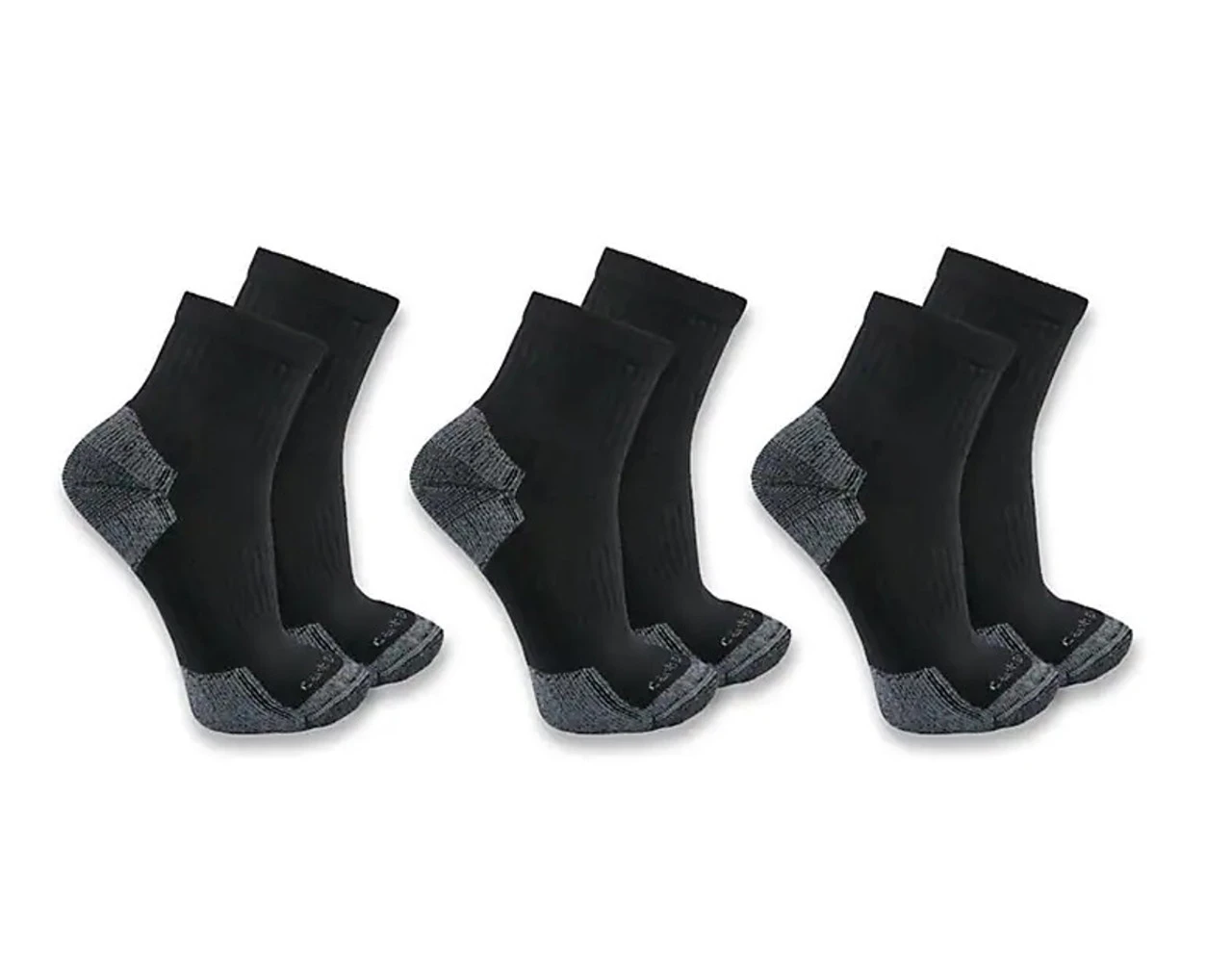 Carhartt Mens Midweight Cotton Blend Quarter Sock - 3 Pack 1 Carhartt Mens Midweight Cotton Blend Quarter Sock - 3 Pack