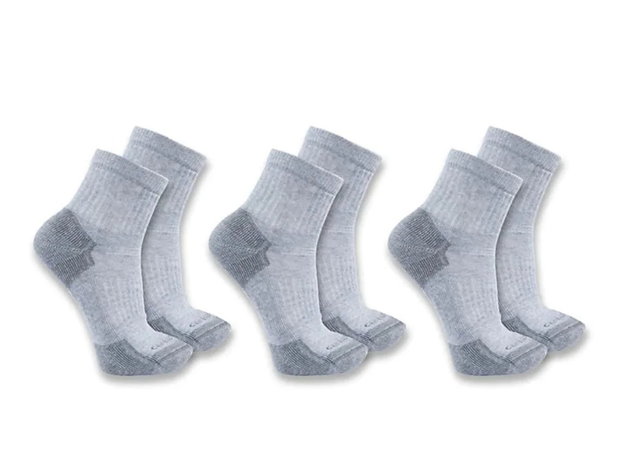 Carhartt Mens Midweight Cotton Blend Quarter Sock - 3 Pack 2 Carhartt Mens Midweight Cotton Blend Quarter Sock - 3 Pack - Image 2