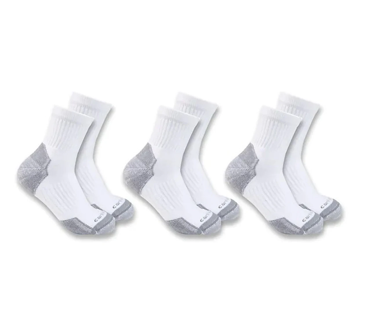 Carhartt Mens Midweight Cotton Blend Quarter Sock - 3 Pack 3 Carhartt Mens Midweight Cotton Blend Quarter Sock - 3 Pack - Image 3