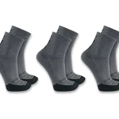 Carhartt Force Mens Midweight Logo Short Crew Sock - 3 Pack