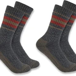 Carhartt Womens Heavyweight Synthetic-Wool Blend Crew Sock SC8212W - 2 Pack -Deals Bijou Flare Store P2631720 3 64022.1664213042