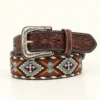 Nocona Men's Rust Genuine Leather Belt