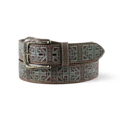 Ariat Women's Belt With Blue Cross Pattern