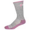 Justin Ladies Boot Sock Gray And Pink 2 Pack
