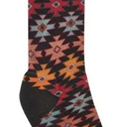 Red Dirt Hat Co Crew Cut Sock Great White Aztec Pattern