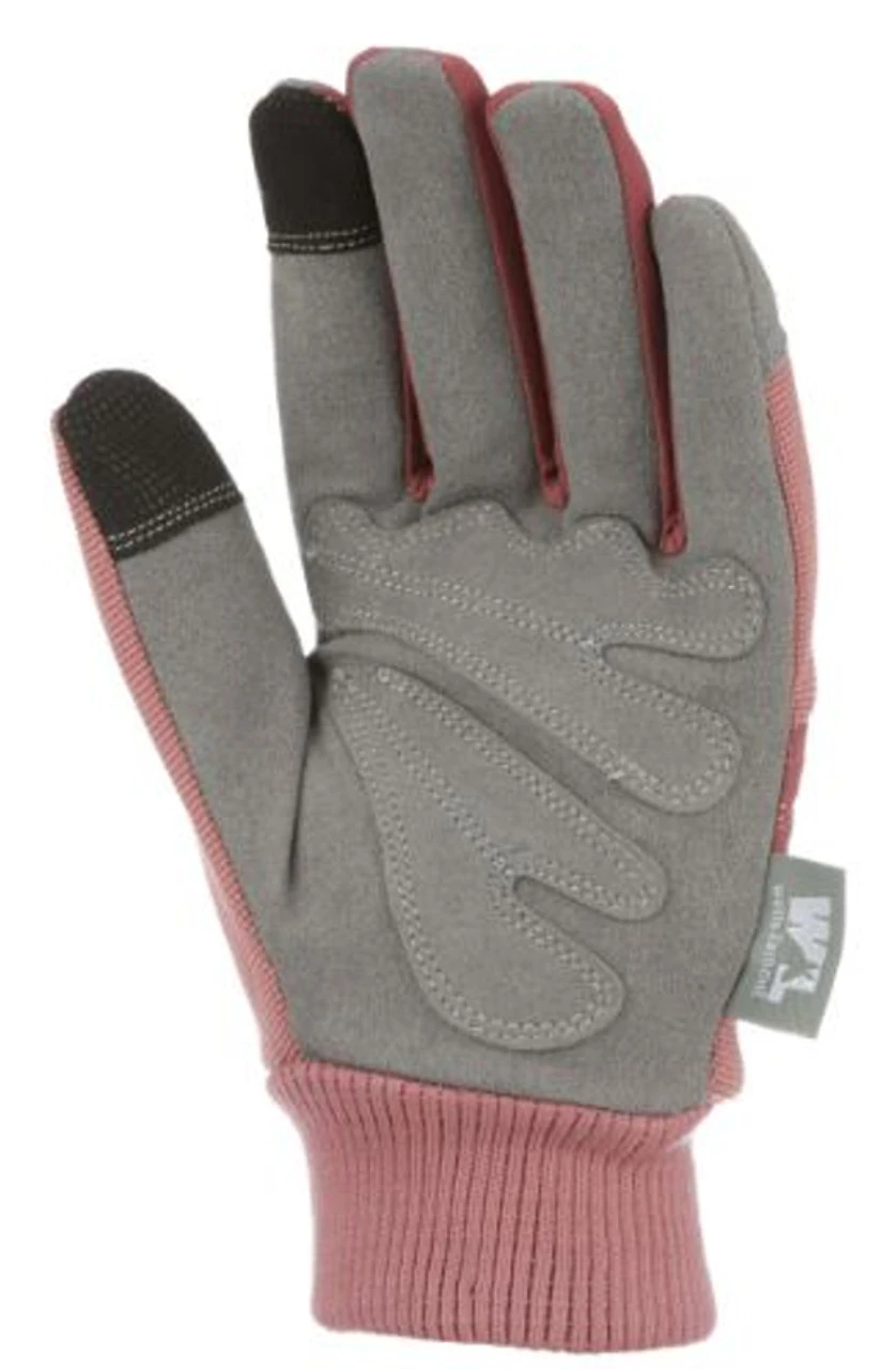 Wells Lamont Women's Slip-On Warm Fleece-Lined Synthetic Leather Palm Winter Gloves In Plum/Grey 2 Wells Lamont Women's Slip-On Warm Fleece-Lined Synthetic Leather Palm Winter Gloves In Plum/Grey - Image 2