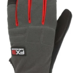 Wells Lamont Men's FX3 Fleece Lined Synthetic Leather Red/Grey Gloves