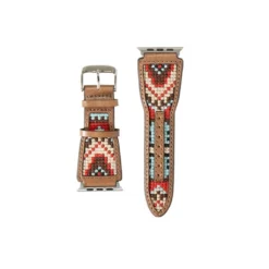 Nocona Men's Multi Colored Aztec Embroidery Inlay IWatch Band